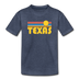 Texas Youth T-Shirt - Retro Sunrise Youth Texas Tee - heather blue