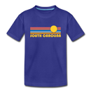 South Carolina Youth T-Shirt - Retro Sunrise Youth South Carolina Tee - royal blue