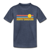 South Carolina Youth T-Shirt - Retro Sunrise Youth South Carolina Tee - heather blue