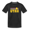 Utah Youth T-Shirt - Retro Sunrise Youth Utah Tee - black