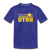 Utah Youth T-Shirt - Retro Sunrise Youth Utah Tee - royal blue