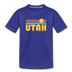 Utah Youth T-Shirt - Retro Sunrise Youth Utah Tee - royal blue