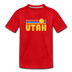 Utah Youth T-Shirt - Retro Sunrise Youth Utah Tee - red
