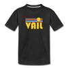 Vail, Colorado Youth T-Shirt - Retro Sunrise Youth Vail Tee - black