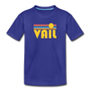 Vail, Colorado Youth T-Shirt - Retro Sunrise Youth Vail Tee - royal blue