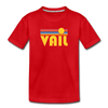 Vail, Colorado Youth T-Shirt - Retro Sunrise Youth Vail Tee - red