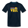 Vail, Colorado Youth T-Shirt - Retro Sunrise Youth Vail Tee - deep navy