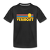 Vermont Youth T-Shirt - Retro Sunrise Youth Vermont Tee - black