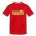 Vermont Youth T-Shirt - Retro Sunrise Youth Vermont Tee - red