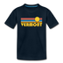 Vermont Youth T-Shirt - Retro Sunrise Youth Vermont Tee - deep navy