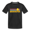 Washington Youth T-Shirt - Retro Sunrise Youth Washington Tee - black