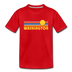 Washington Youth T-Shirt - Retro Sunrise Youth Washington Tee - red