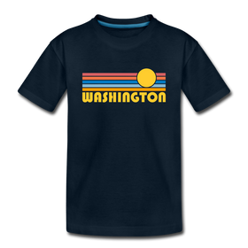 Washington Youth T-Shirt - Retro Sunrise Youth Washington Tee