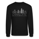 Charlotte, North Carolina Sweatshirt - Skyline Charlotte Crewneck Sweatshirt - black