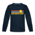 Anna Maria Island, Florida Youth Long Sleeve Shirt - Retro Sunrise Youth Long Sleeve Anna Maria Island Tee - deep navy