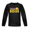 Boise, Idaho Youth Long Sleeve Shirt - Retro Sunrise Youth Long Sleeve Boise Tee