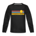 Breckenridge, Colorado Youth Long Sleeve Shirt - Retro Sunrise Youth Long Sleeve Breckenridge Tee - black