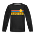 Indiana Youth Long Sleeve Shirt - Retro Sunrise Youth Long Sleeve Indiana Tee - black