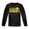Hawaii Youth Long Sleeve Shirt - Retro Sunrise Youth Long Sleeve Hawaii Tee