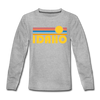 Idaho Youth Long Sleeve Shirt - Retro Sunrise Youth Long Sleeve Idaho Tee - heather gray