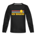 Los Angeles, California Youth Long Sleeve Shirt - Retro Sunrise Youth Long Sleeve Los Angeles Tee - black