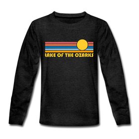 Lake of the Ozarks, Missouri Youth Long Sleeve Shirt - Retro Sunrise Youth Long Sleeve Lake of the Ozarks Tee