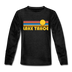 Lake Tahoe, California Youth Long Sleeve Shirt - Retro Sunrise Youth Long Sleeve Lake Tahoe Tee - charcoal gray