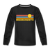 Massachusetts Youth Long Sleeve Shirt - Retro Sunrise Youth Long Sleeve Massachusetts Tee - black