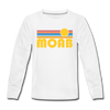 Moab, Utah Youth Long Sleeve Shirt - Retro Sunrise Youth Long Sleeve Moab Tee
