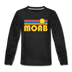 Moab, Utah Youth Long Sleeve Shirt - Retro Sunrise Youth Long Sleeve Moab Tee - black