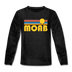 Moab, Utah Youth Long Sleeve Shirt - Retro Sunrise Youth Long Sleeve Moab Tee - charcoal gray