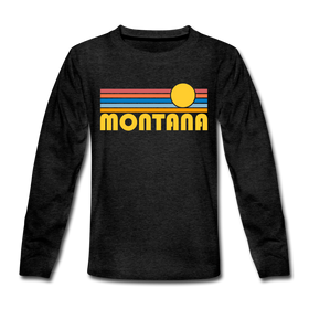 Montana Youth Long Sleeve Shirt - Retro Sunrise Youth Long Sleeve Montana Tee