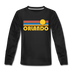Orlando, Florida Youth Long Sleeve Shirt - Retro Sunrise Youth Long Sleeve Orlando Tee - black