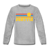 Seattle, Washington Youth Long Sleeve Shirt - Retro Sunrise Youth Long Sleeve Seattle Tee - heather gray