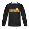 South Carolina Youth Long Sleeve Shirt - Retro Sunrise Youth Long Sleeve South Carolina Tee - black