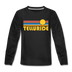 Telluride, Colorado Youth Long Sleeve Shirt - Retro Sunrise Youth Long Sleeve Telluride Tee - black