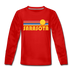 Sarasota, Florida Youth Long Sleeve Shirt - Retro Sunrise Youth Long Sleeve Sarasota Tee - red