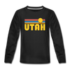 Utah Youth Long Sleeve Shirt - Retro Sunrise Youth Long Sleeve Utah Tee