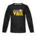 Vail, Colorado Youth Long Sleeve Shirt - Retro Sunrise Youth Long Sleeve Vail Tee - black