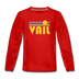 Vail, Colorado Youth Long Sleeve Shirt - Retro Sunrise Youth Long Sleeve Vail Tee - red