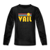 Vail, Colorado Youth Long Sleeve Shirt - Retro Sunrise Youth Long Sleeve Vail Tee - charcoal gray