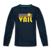 Vail, Colorado Youth Long Sleeve Shirt - Retro Sunrise Youth Long Sleeve Vail Tee - deep navy
