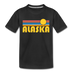 Alaska Toddler T-Shirt - Retro Sun Alaska Toddler Tee - black