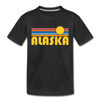 Alaska Toddler T-Shirt - Retro Sun Alaska Toddler Tee - black