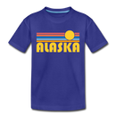 Alaska Toddler T-Shirt - Retro Sun Alaska Toddler Tee - royal blue