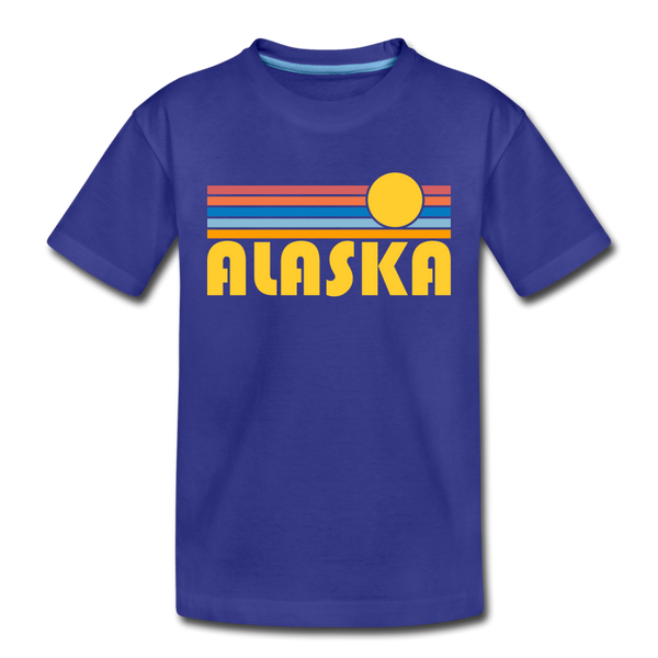 Alaska Toddler T-Shirt - Retro Sun Alaska Toddler Tee - royal blue