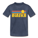 Alaska Toddler T-Shirt - Retro Sun Alaska Toddler Tee - heather blue