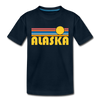 Alaska Toddler T-Shirt - Retro Sun Alaska Toddler Tee - deep navy