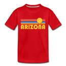 Arizona Toddler T-Shirt - Retro Sun Arizona Toddler Tee - red