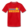 Arizona Toddler T-Shirt - Retro Sun Arizona Toddler Tee - red